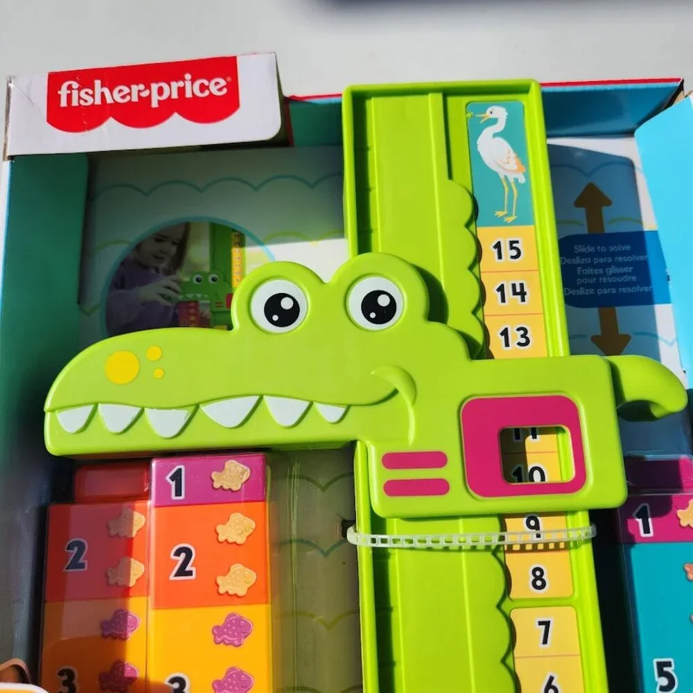 NEW Fisher-Price Alligator Counting Activity with 10 Stacking Blocks Preschool L